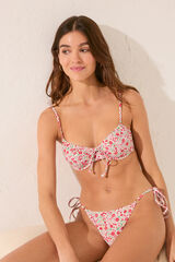 Women'secret Biquíni fio dental mini floral tanga estampado