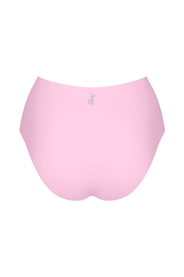 Sloggi Cueca cintura alta em microfibra sem costura rosa
