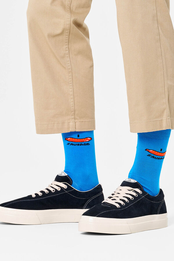 Happy Socks Meias Unissex Salsicha azul