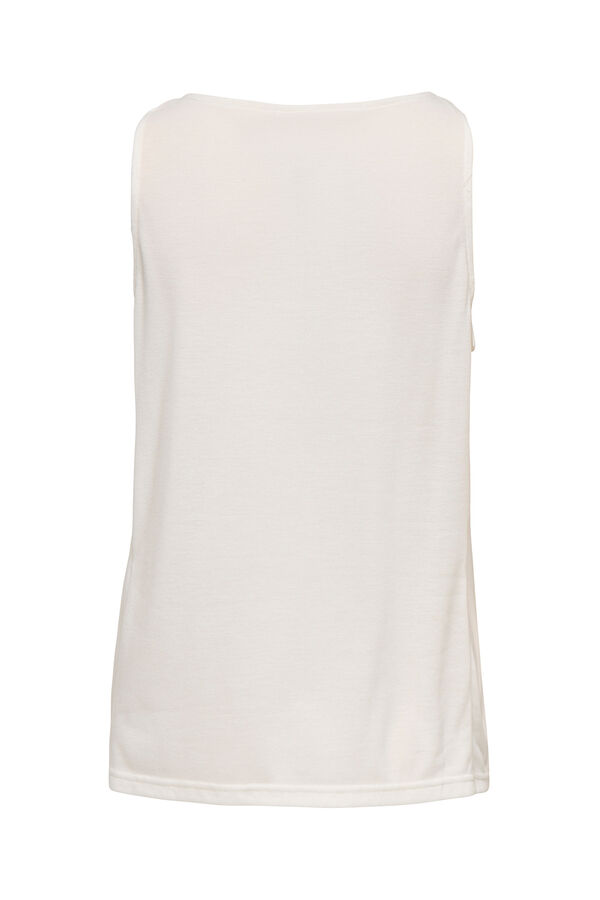 Only Play Camiseta de tirantes mesh blanco