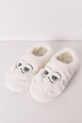 Women'secret Chinelos de quarto brancos "Hedwig" 3D bege