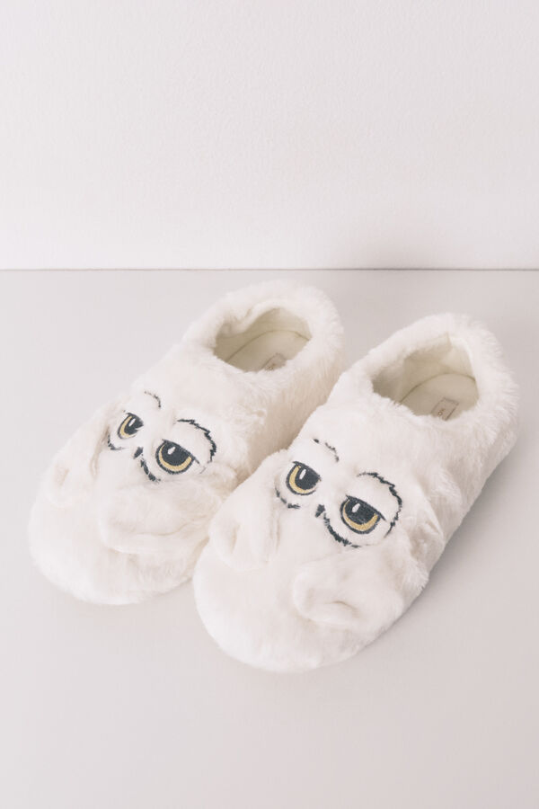 Women'secret Chinelos de quarto brancos "Hedwig" 3D bege