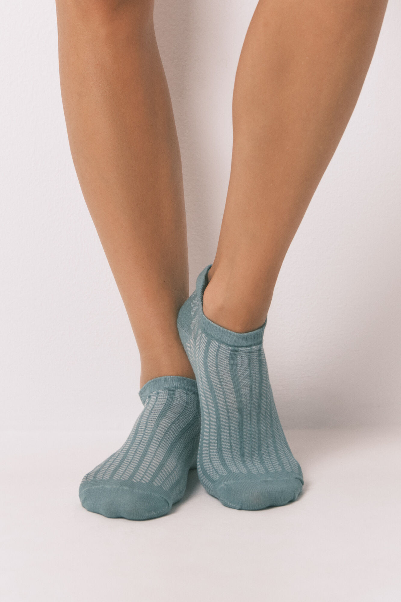 Women'secret Pacote com 5 meias azuis curtas 