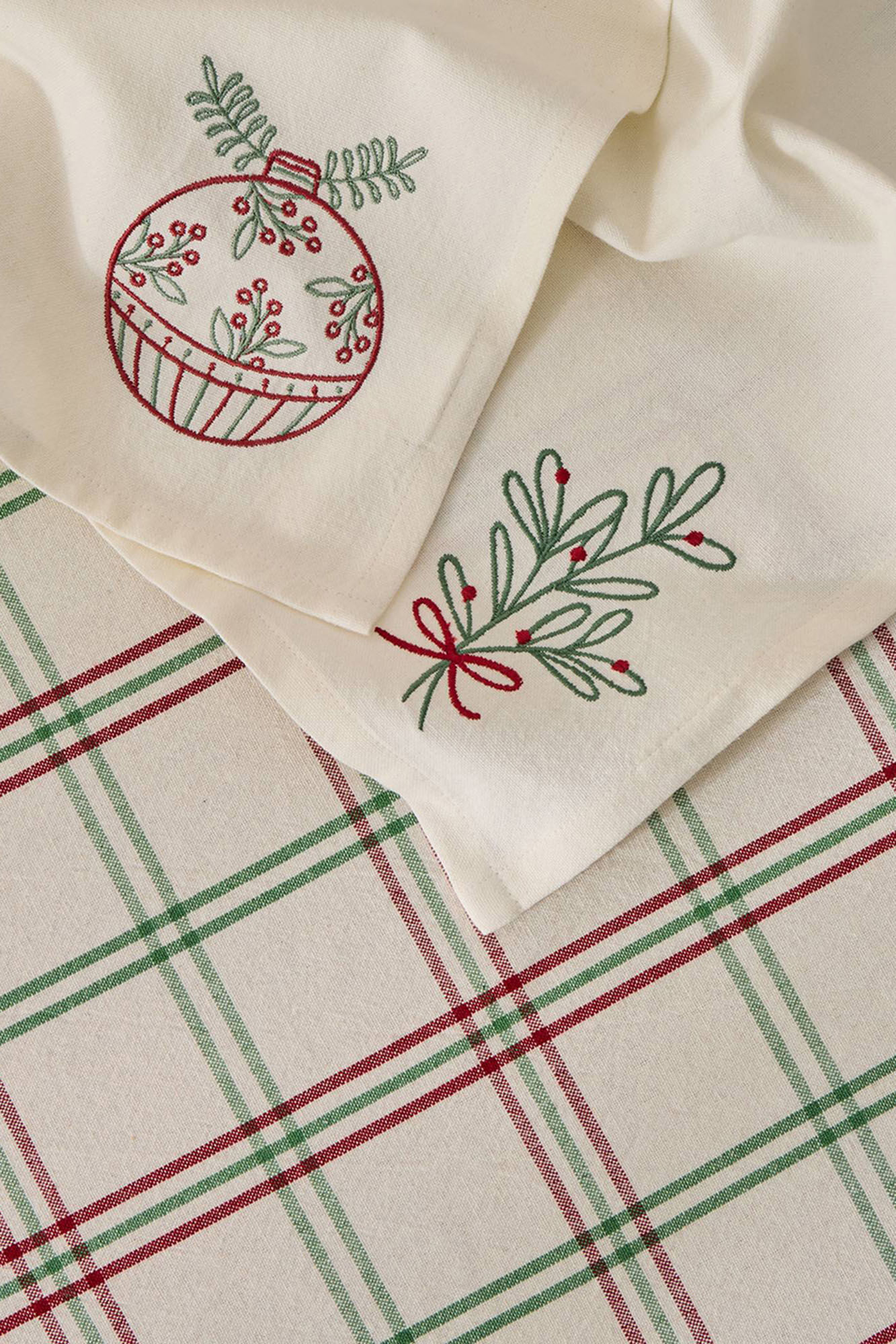 Textura Mantel algod&oacute;n cuadros