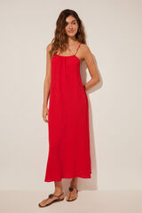 Women'secret Maxi vestido textura rojo rojo