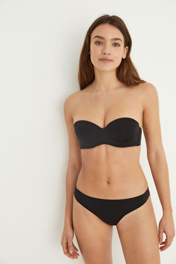 Women'secret Tanga invisible microfibra&nbsp; negro