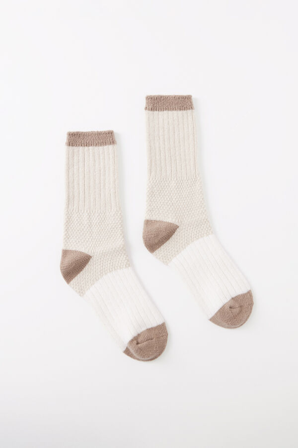 Women'secret Meias longas e grossas marrons cru