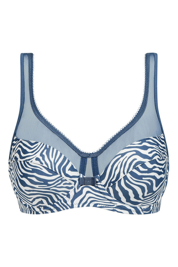 DIM Sujetador con aro de gran capacidad Generous con tul azul