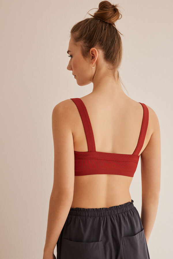 Women'secret Top seamless canal&eacute; rojo naranja