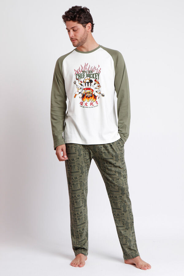 Admas Pijama Hombre Chef Mickey kaki