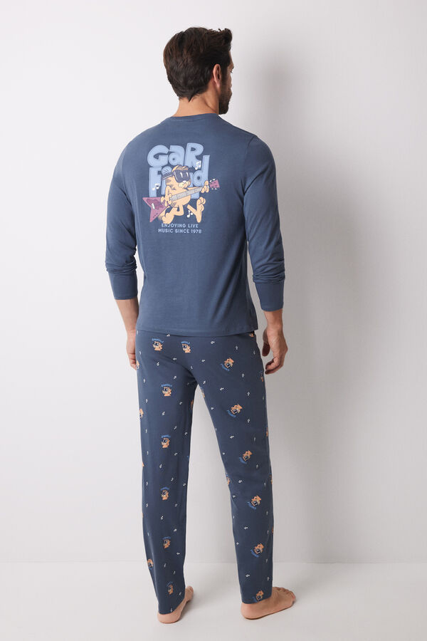 Women'secret Pijama largo hombre 100% algod&oacute;n Garfield azul