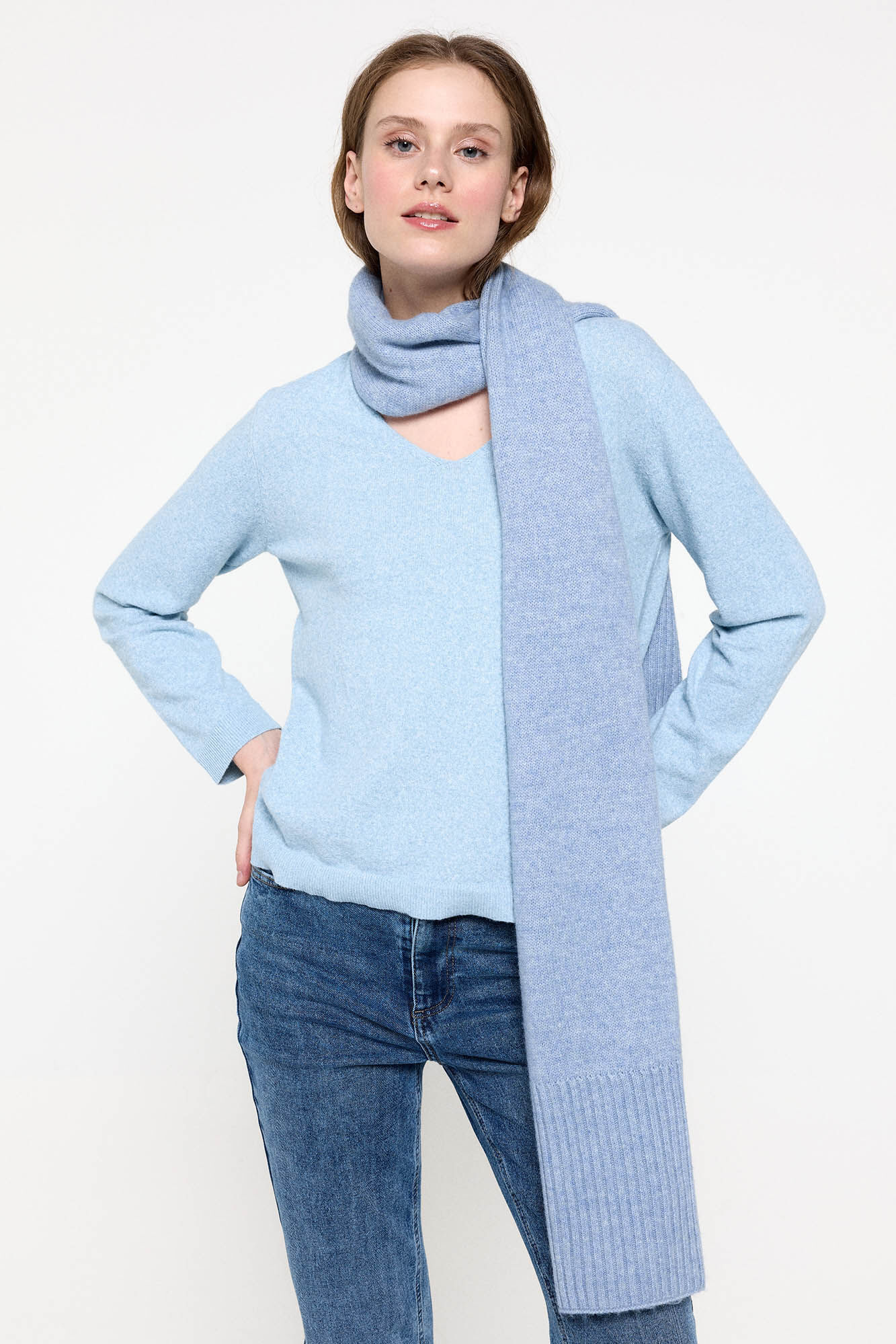 Pieces Cachecol de malha fina