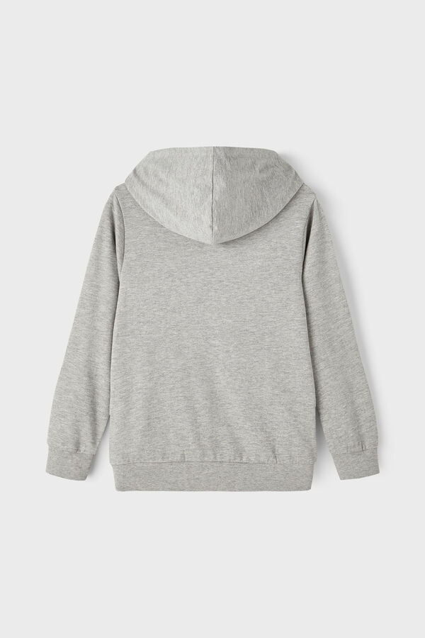 Name it Sudadera de ni&ntilde;o de MINECRAFT con capucha gris