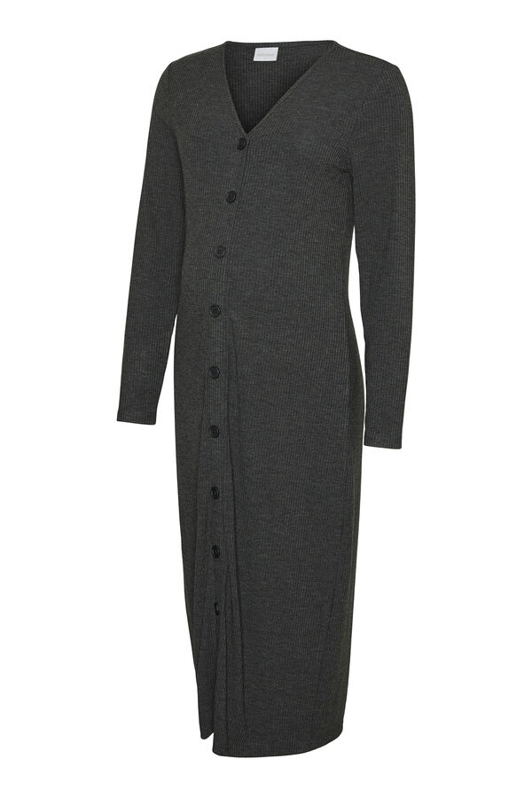 Mamalicious Vestido midi de malha para maternity e amamenta&ccedil;&atilde;o  cinzento