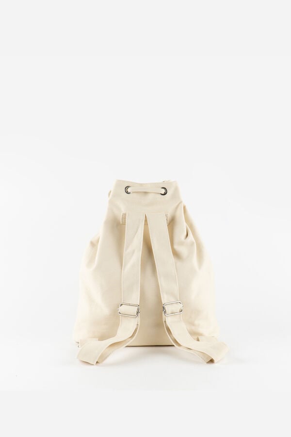 Victoria Mochila de algod&atilde;o branco