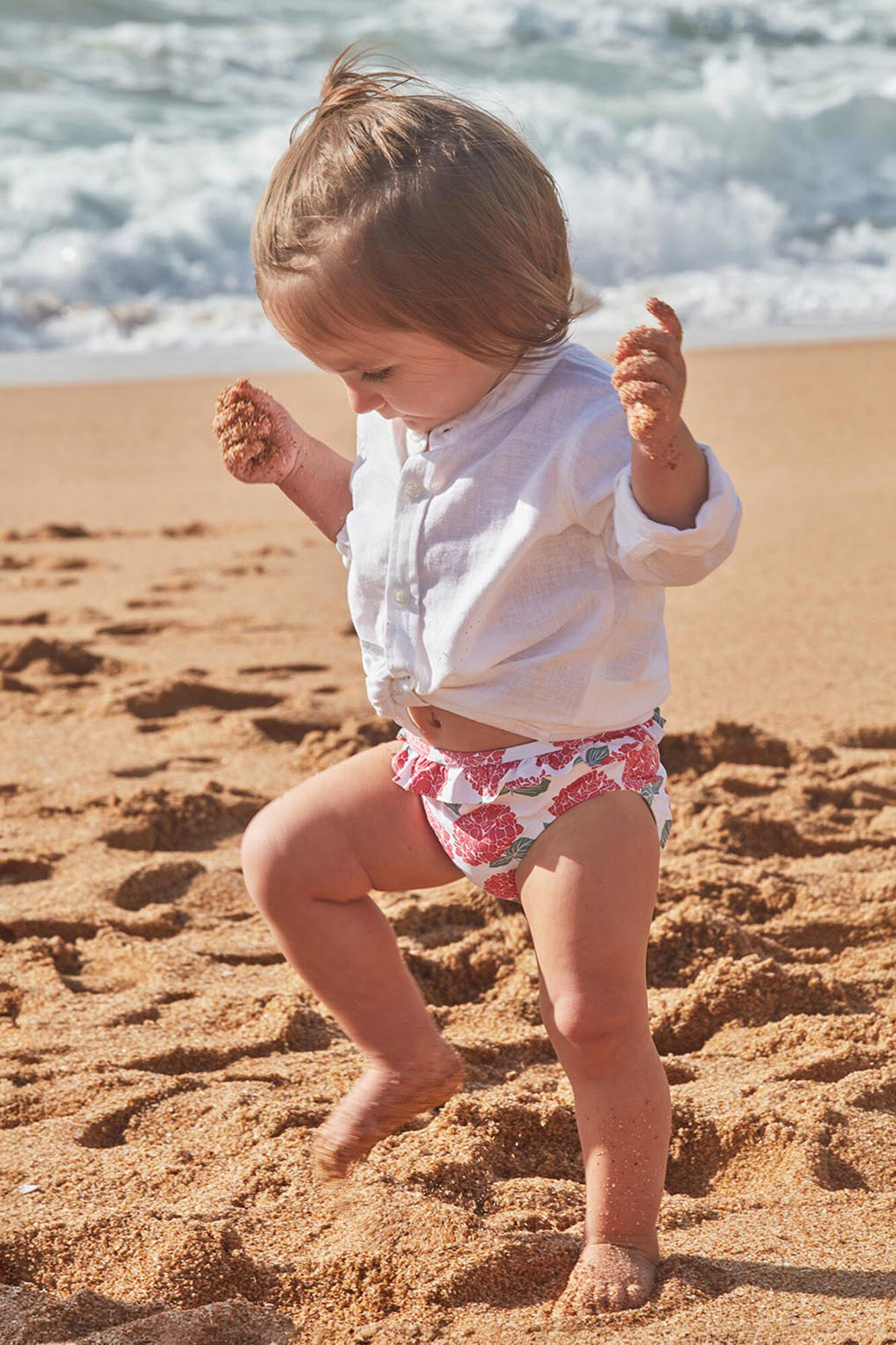 Gocco Braguita estampado hortensia blanco