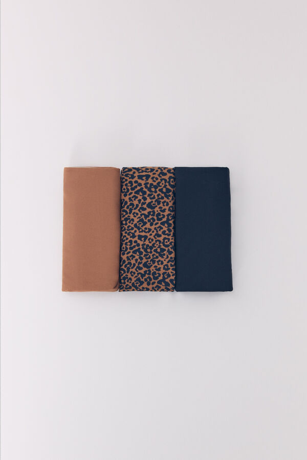 Women'secret Pack 3 bragas brasile&ntilde;as microfibra leopardo kaki