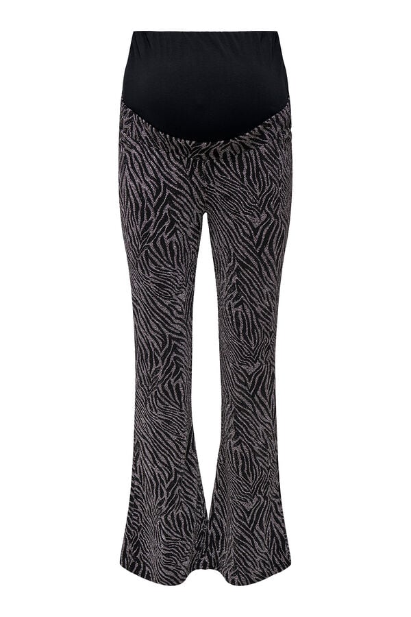 Only Maternity Calça pré-mamã lurex preta  preto