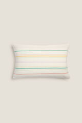Textura Capa travesseiro algod&atilde;o riscas estampado