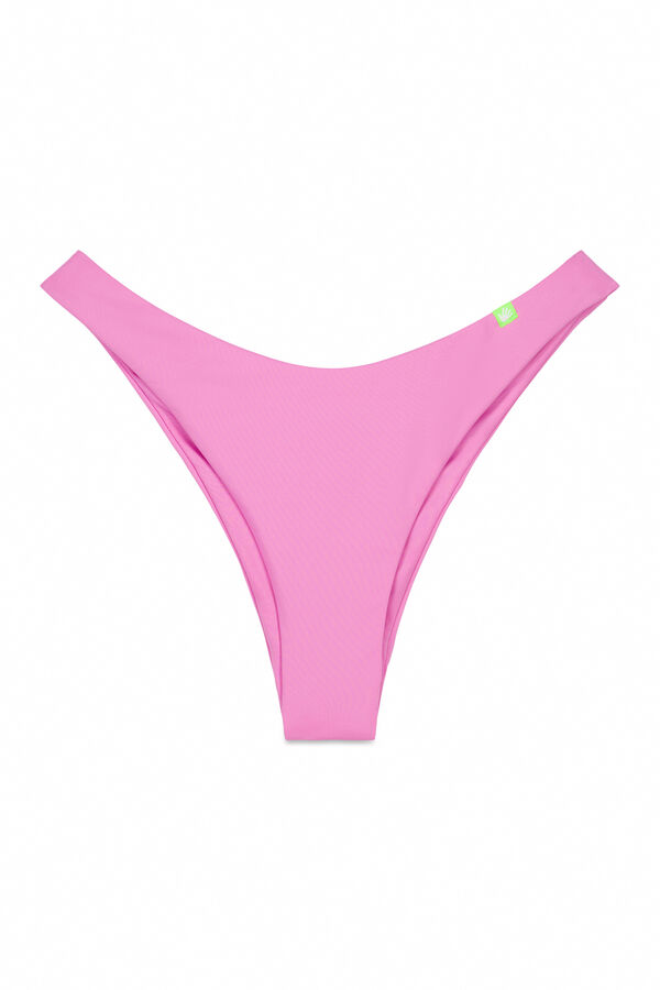 HI&BYE Braga bikini brasileña frunce naranja rosa