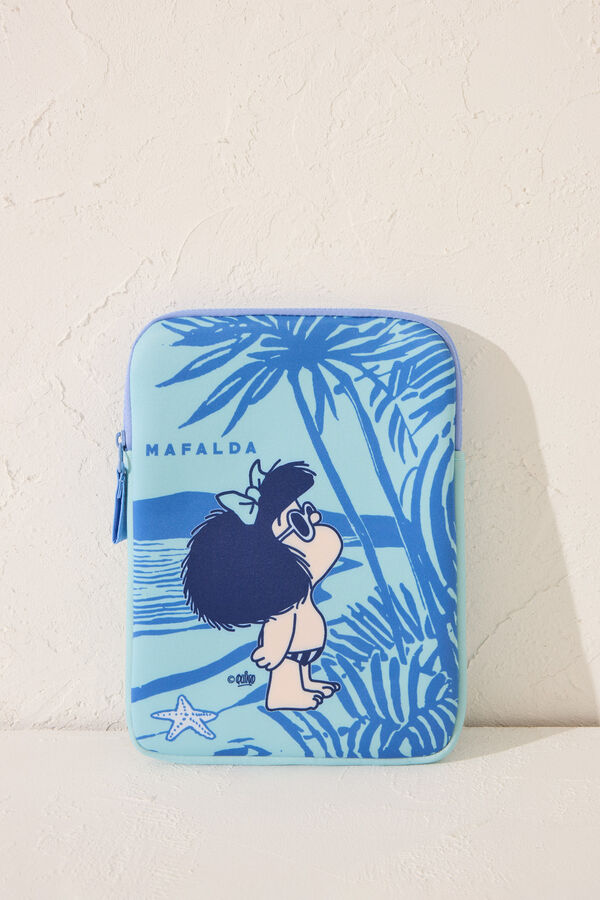Women'secret Funda iPad neopreno azul Mafalda verde