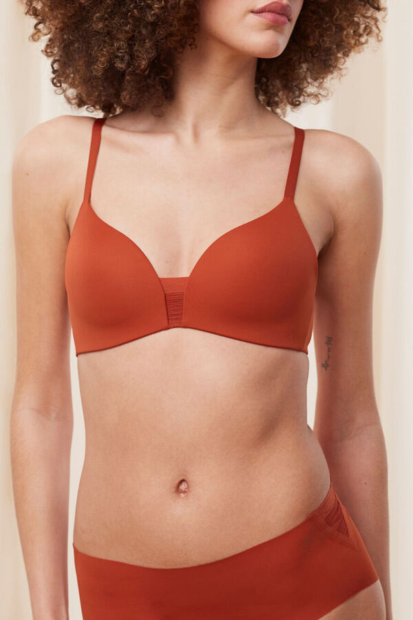 Triumph Soutien sem aro Flex Smart vermelho