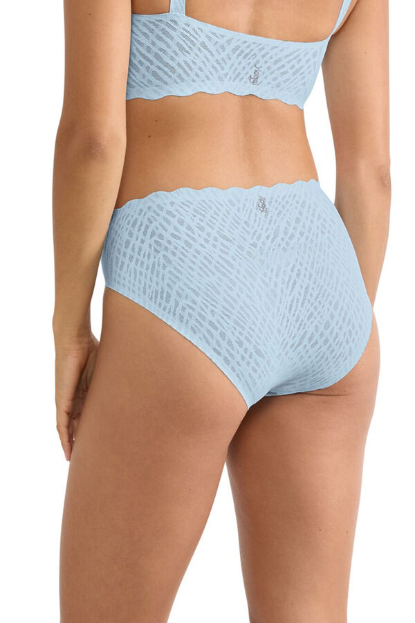 Sloggi Cueca cintura alta renda invis&iacute;vel azul
