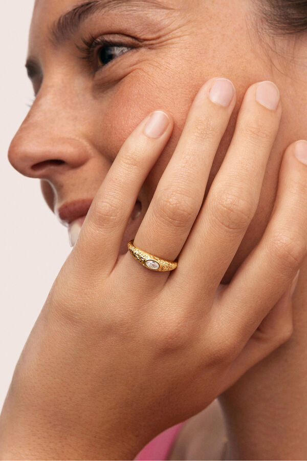 Singularu Anillo Organic River Ba&ntilde;o Oro amarillo