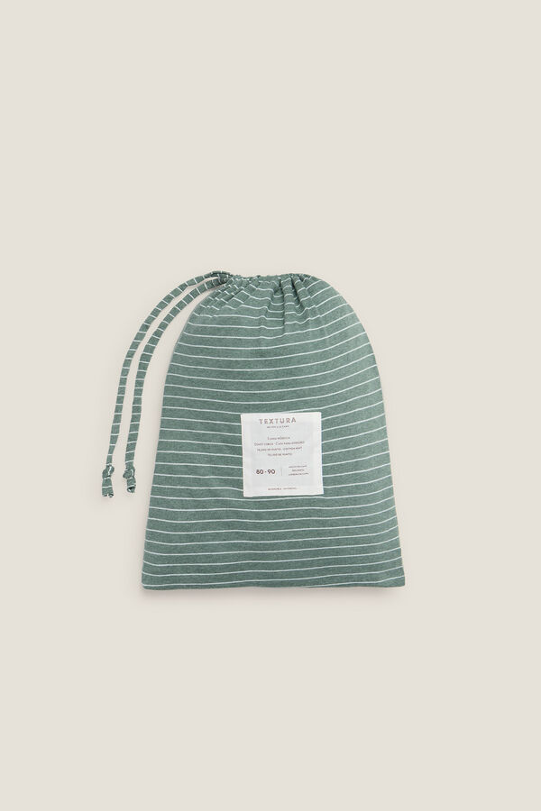 Textura Funda n&oacute;rdica punto algod&oacute;n sostenible verde