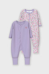 Name it Set dos pijamas bebé niña morado/lila