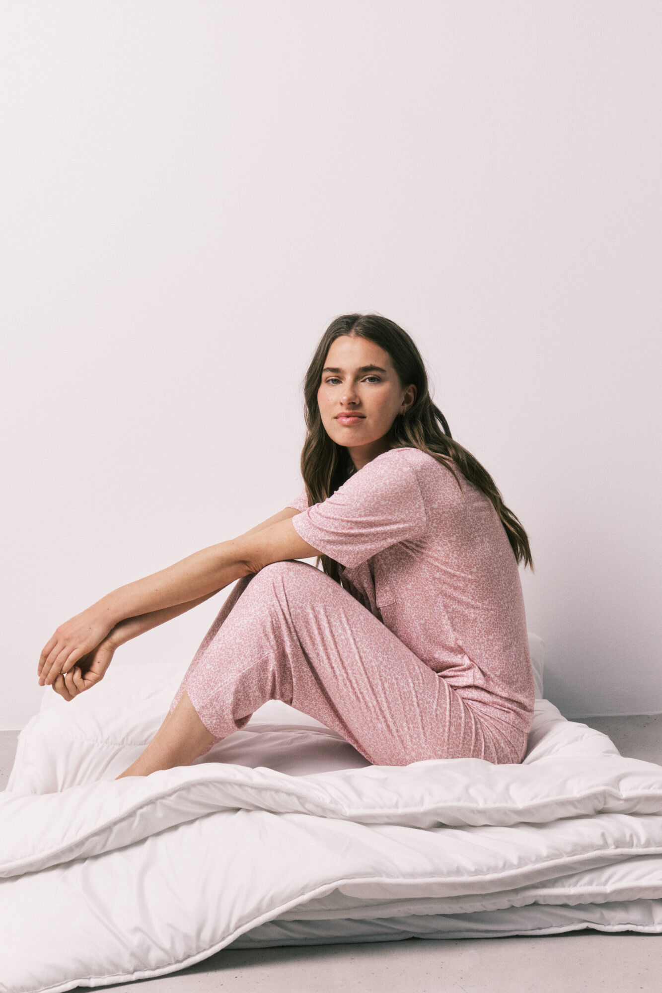 Women'secret Pijama comprido camiseiro estampado flores