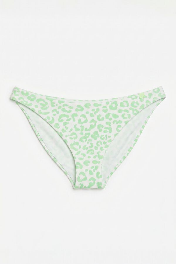 HI&BYE Cueca de biqu&iacute;ni brasileira estampado animal verde verde