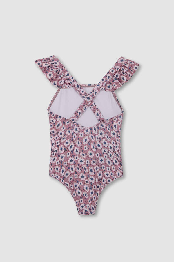 Gocco Traje De Ba&ntilde;o Estampado Flor Grande Rosa rosa