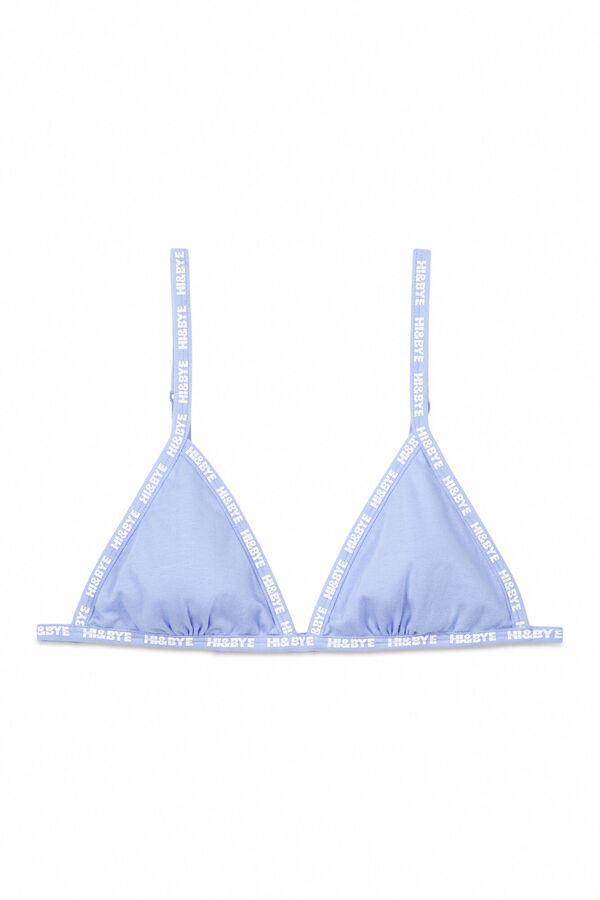 HI&BYE Sutiã triangular enchimento fixo azul escuro azul