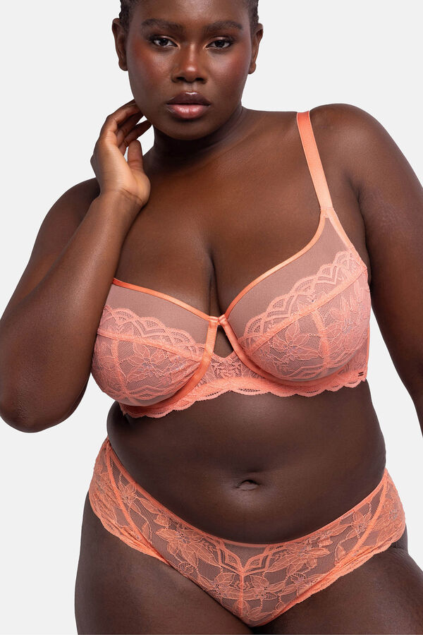 Dorina Braga cl&aacute;sica hipster encaje coral coral