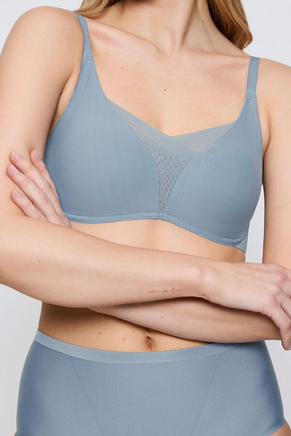 Triumph Soutien com enchimento sem aro Shape Smart azul