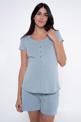 Ohma! Conjunto de pijama de pré-mamã  azul