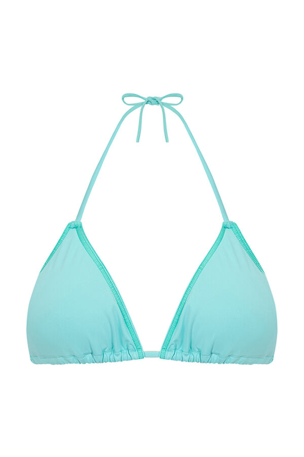 HI&BYE Top bikini triangular cortina turquesa turquesa