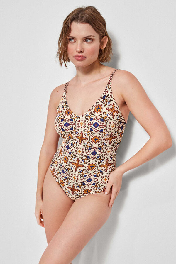 Gisela Fato de banho plus size branco