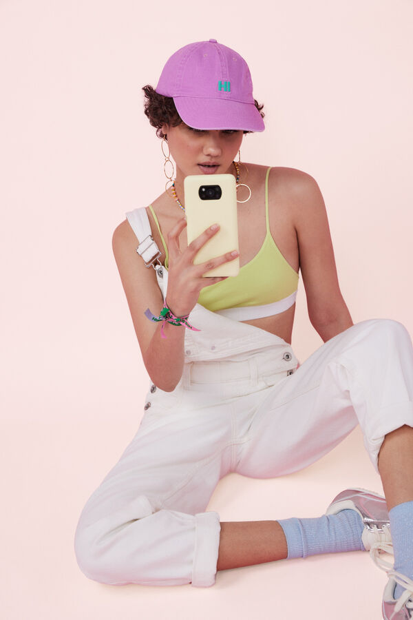 HI&BYE Soutien top algod&atilde;o lima verde