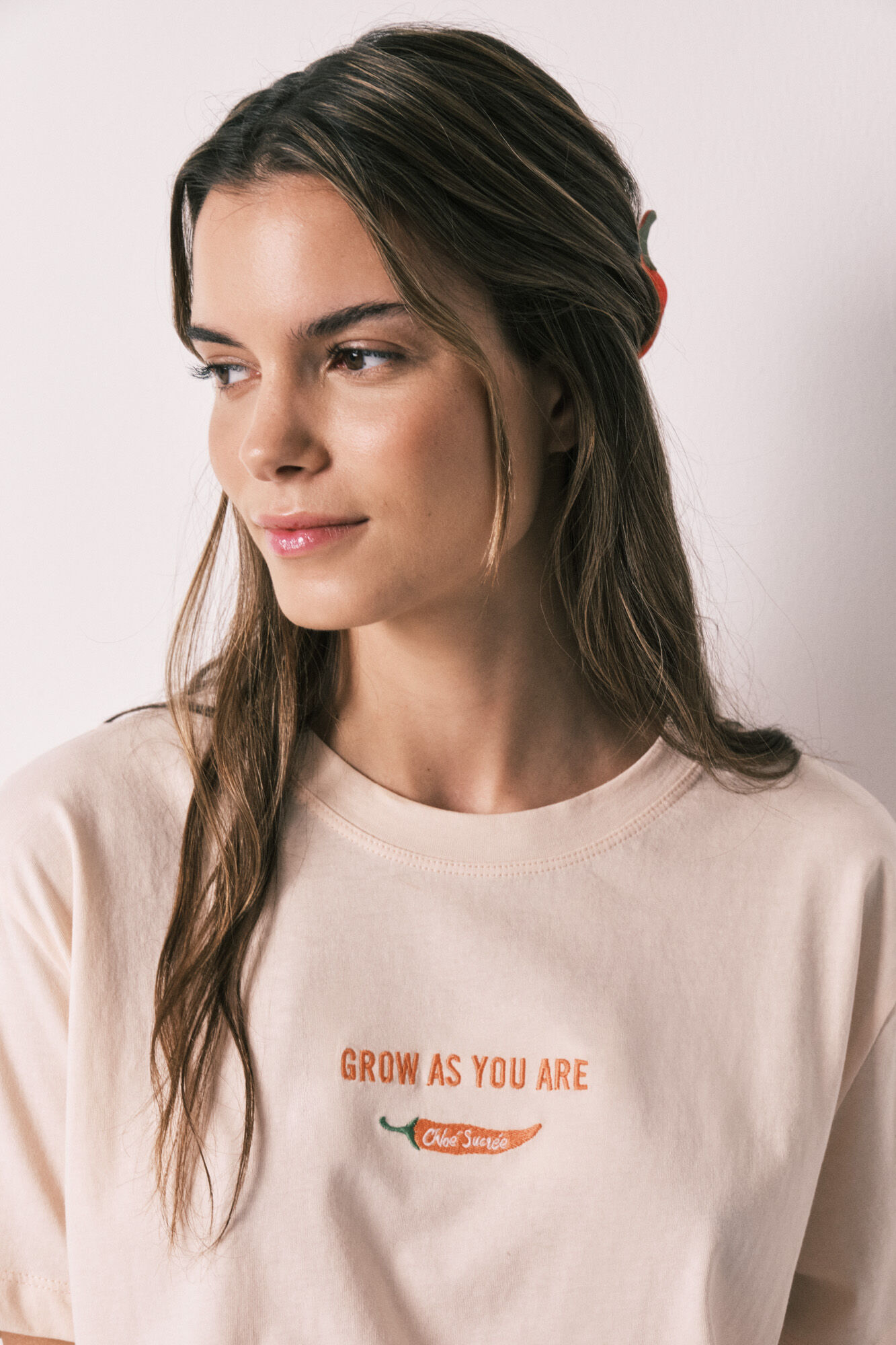 Women'secret T-shirt de manga curta 100% algod&atilde;o laranja