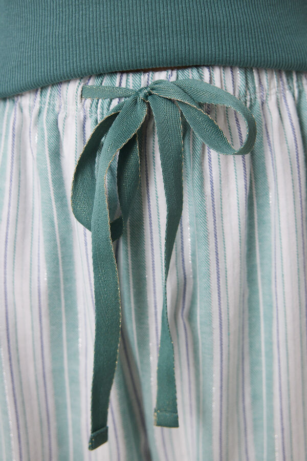 Women'secret Pijama 100% algod&oacute;n rayas Harry Potter verde