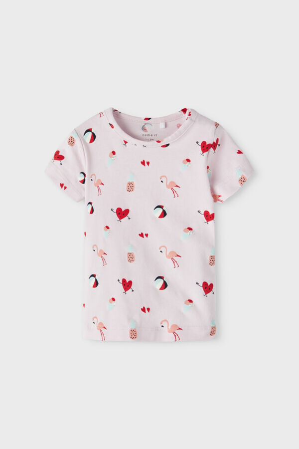 Name it T-shirt manga curta beb&eacute; menina rosa