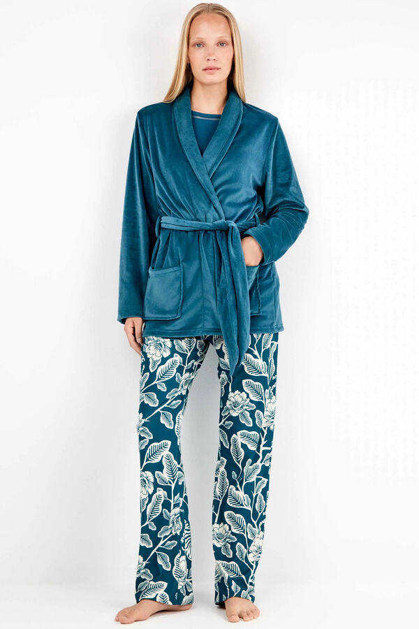 Gisela Bata en tejido polar el&aacute;stico estampado