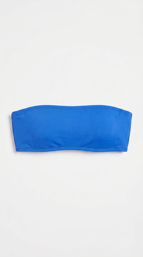HI&BYE Top biqu&iacute;ni bandeau liso azul azul