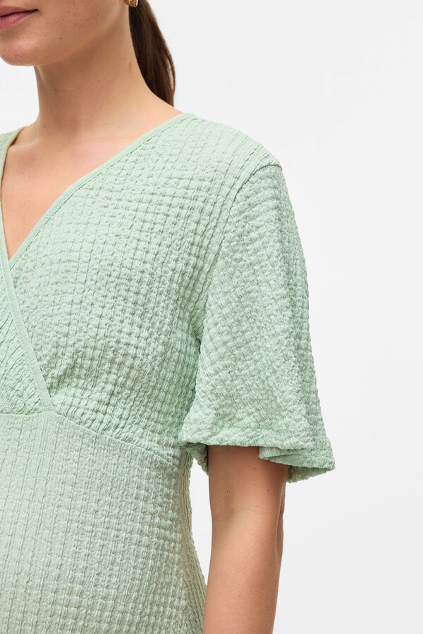 Mamalicious Vestido de maternity e amamentação de manga curta verde