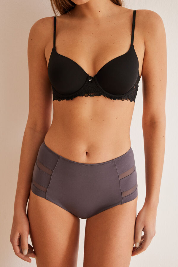 Women'secret Braga reductora alta tul gris gris