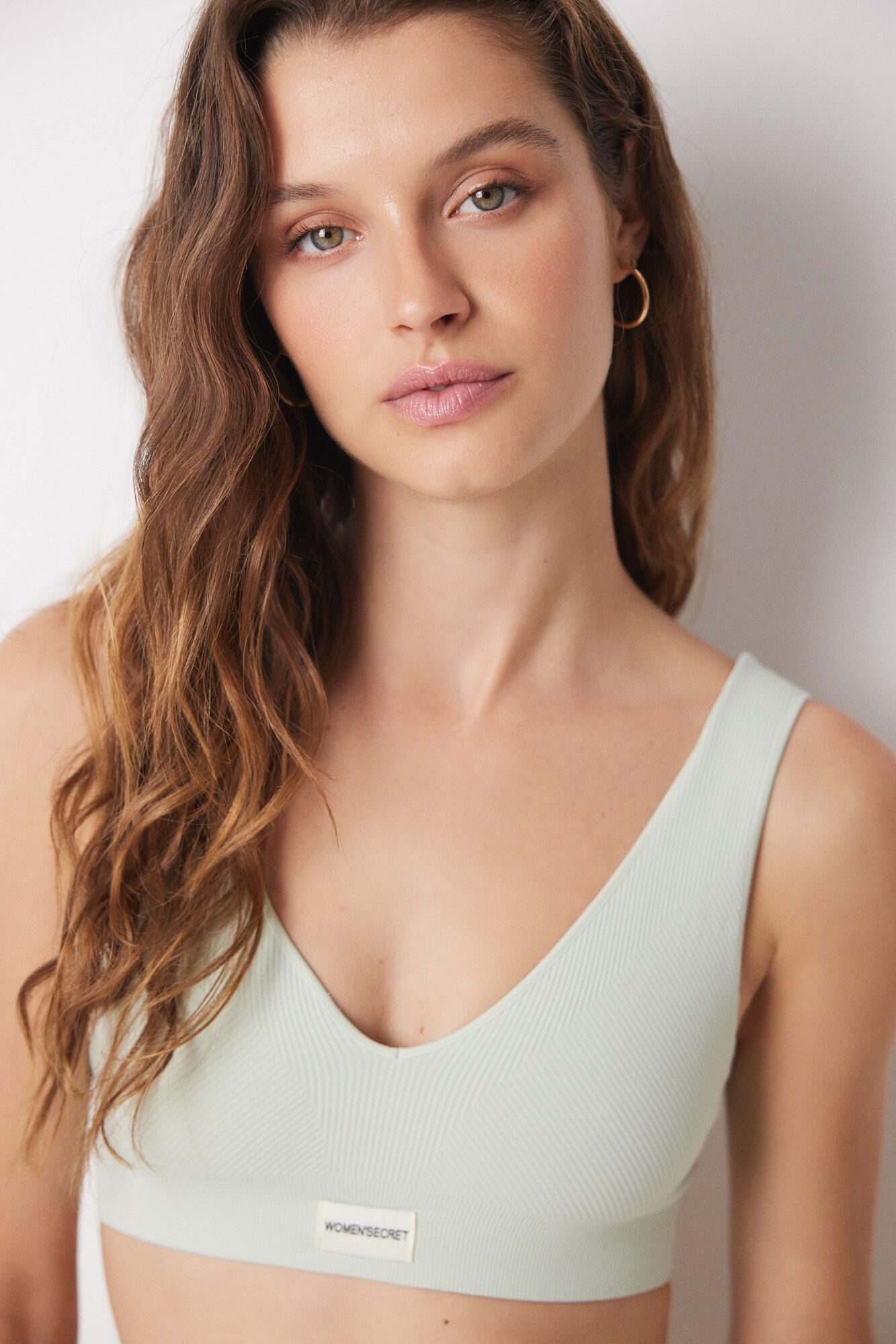 Women'secret Suti&atilde; triangular verde sem costura