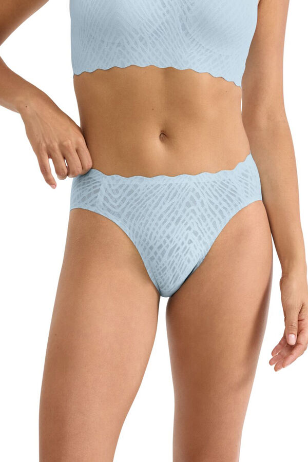 Sloggi Cueca cintura alta renda invis&iacute;vel azul