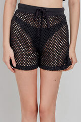 Gisela Shorts de crochet preto  preto
